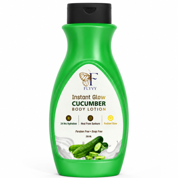 FLYVY Instant Glow Cucumber Body Lotion for soft and hydrated skin