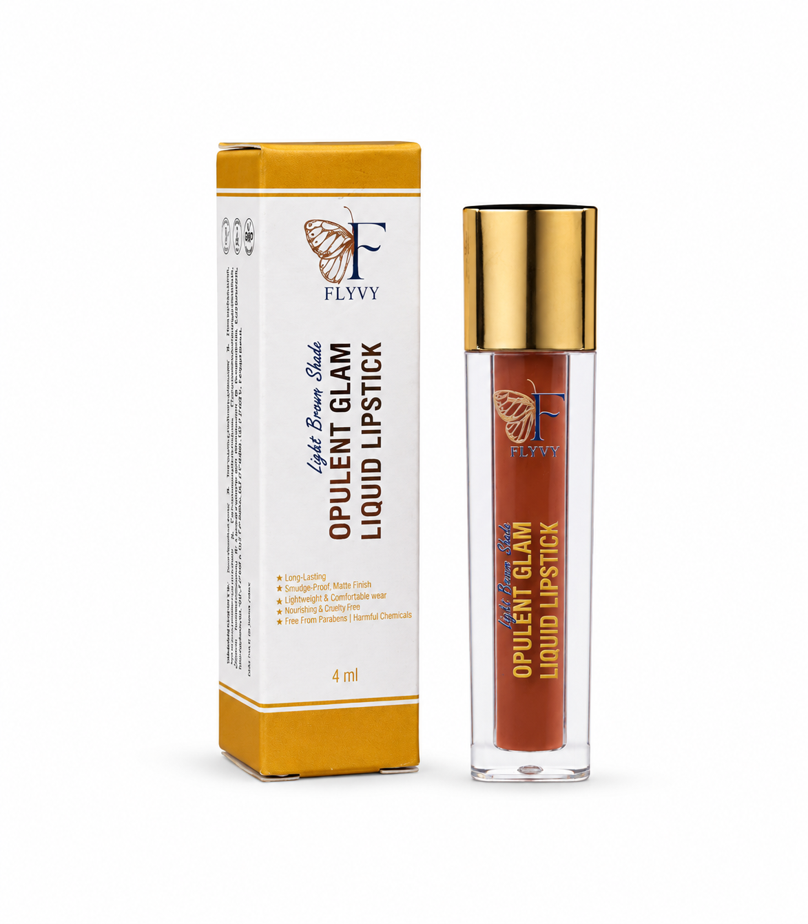 FLYVY Opulent Glam Liquid Lipstick – Velvety Matte, Vitamin E Enriched FLYVY Opulent Glam Liquid Lipstick with velvety matte finish and Vitamin E